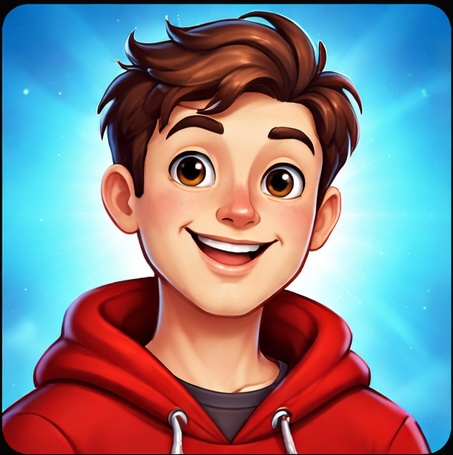 Um personagem de aparência gótica e caricata, com cabelos roxos e monóculo, posa em um cenário fantástico de miniaturas sombrias iluminadas por velas.